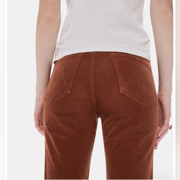 Mother Women’s jeans size 30 brown orange corduroy straight leg tomcat jeans 90s - Picture 2 of 13